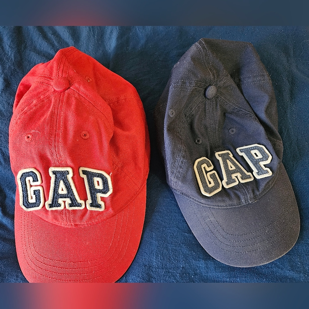 GAP Kids Bold Red and Navy Blue Hats